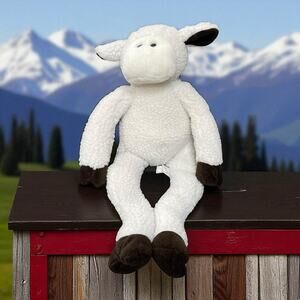 Vintage Ganz Plush 1992 Poseable Lamb Nursery Decor Baby Shower Stuffed 11"